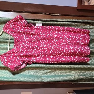 Old Navy Spring Dress, Red and White floral. SZ XL